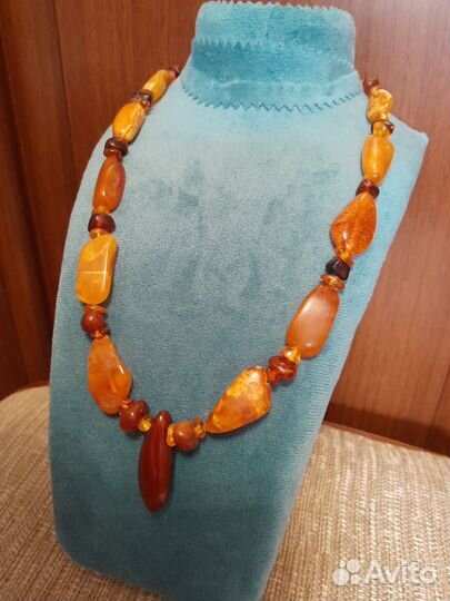 Бусы и браслет из янтаря