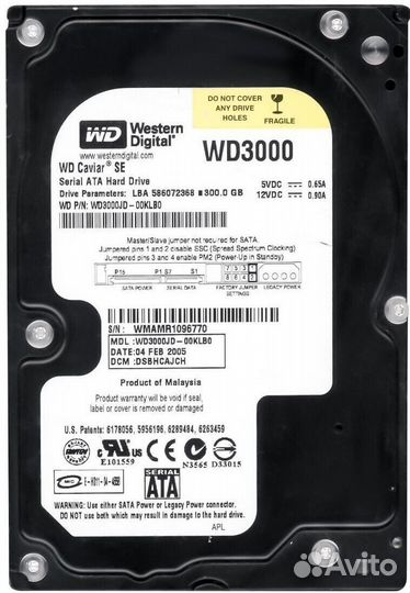 Жесткий диск Western Digital WD3000JD 300Gb SATA