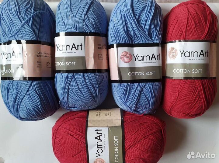 Пряжа для вязания yarnart cotton soft