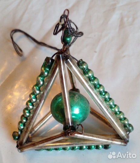 Елочные игрушки СССР стеклярус 50-е годы