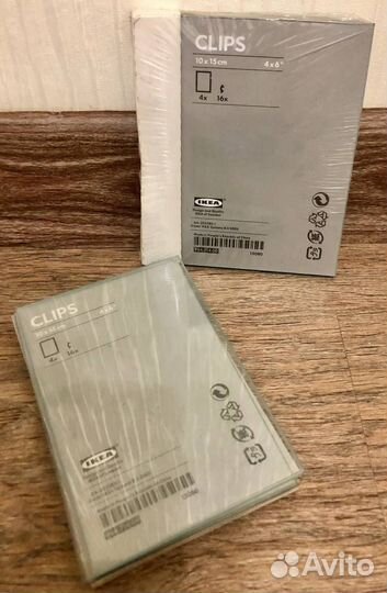 Клипс Стеклянная рама, с зажимами 10х15 IKEA