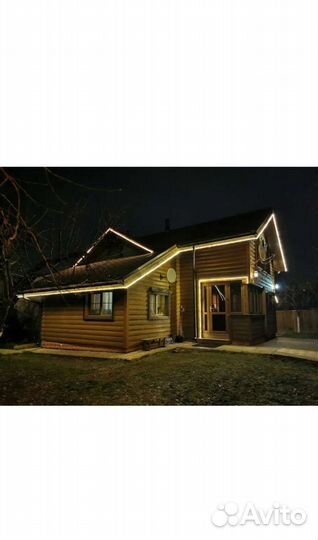 Украшение домов гирляндами