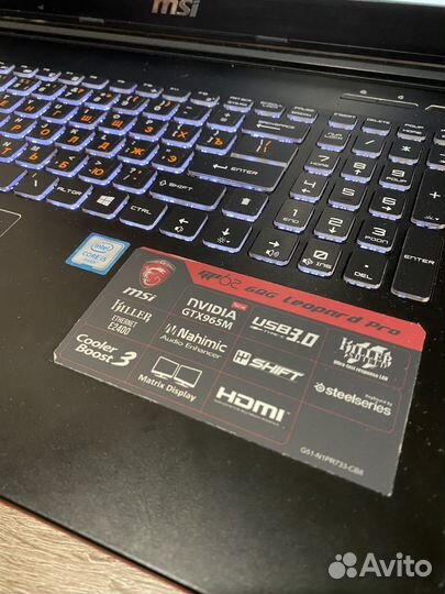 Игровой MSI GTX 965 4GB/core I5 6300HQ/SSD+HDD