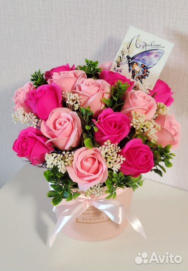 Букет из мыльных роз