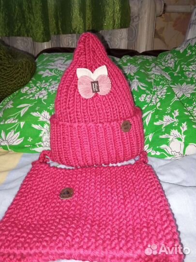 Комплект шапка и снуд детский