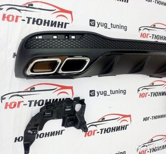 Диффузор GLE-class w166 63 AMG хром насадки