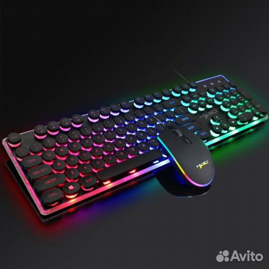 Игровой набор: клавиатура и мышь V300 RGB