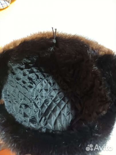 Шапка ушанка норковая женская