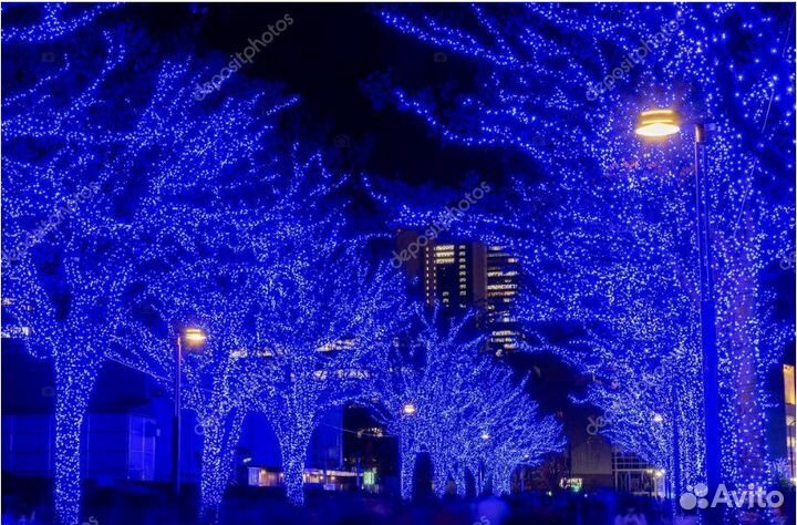 Уличная гирлянда на бабине 50м