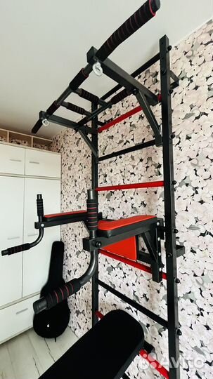 Шведская стенка с турником и брусьями