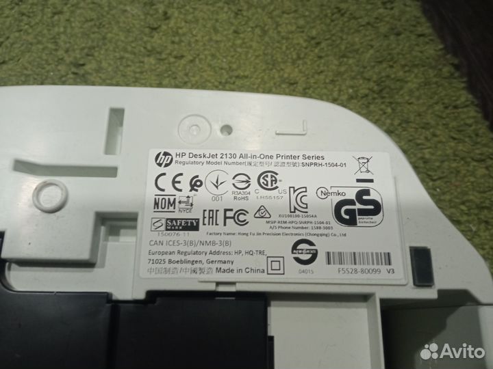 Принтер HP deskjet 2130 на запчасти