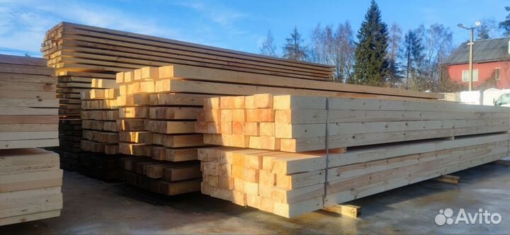 Брус хвойный обрезной 100х150 6м
