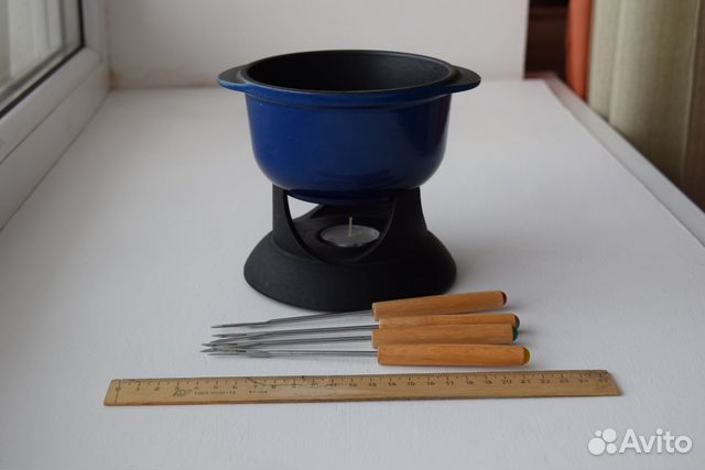 Набор для фондю чугун литье эмаль Франция