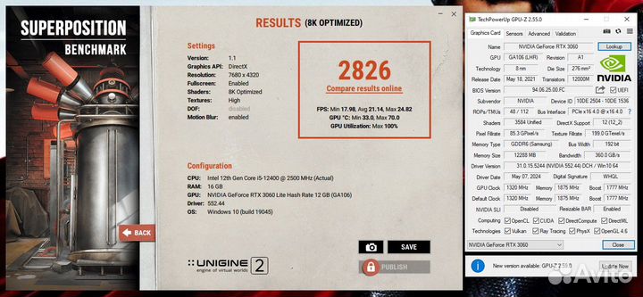 RTX 3060 на гарантии