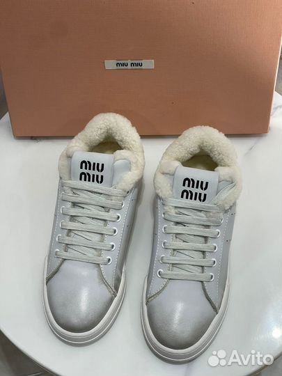 Кеды женские miu miu с мехом разные