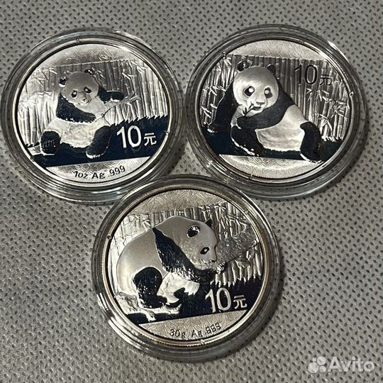 Монеты 10 юаней Панда