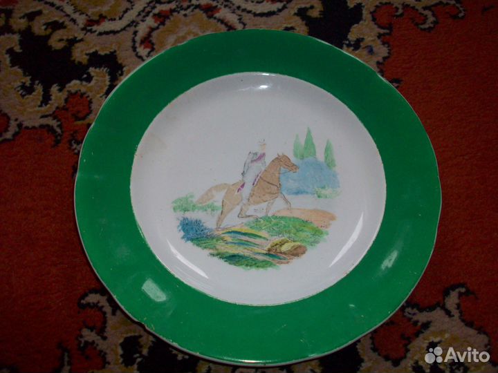 Тарелка 19 век Кузнецов Россия. Антиквариат