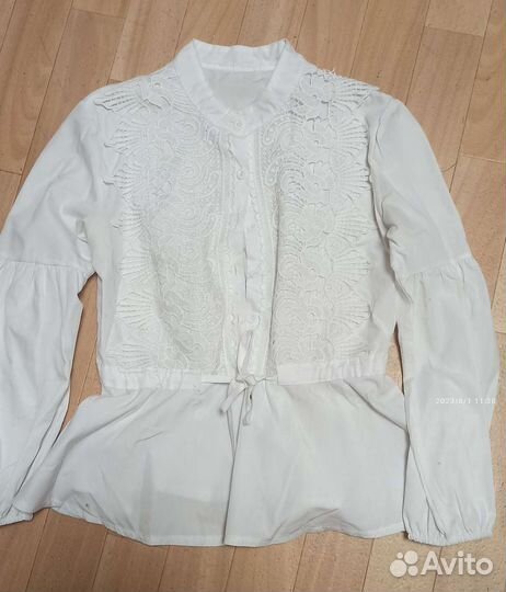 Блузы белые на девочку 9-10 лет