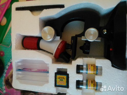 Микроскоп школьный, детский новый 1200х в коробке