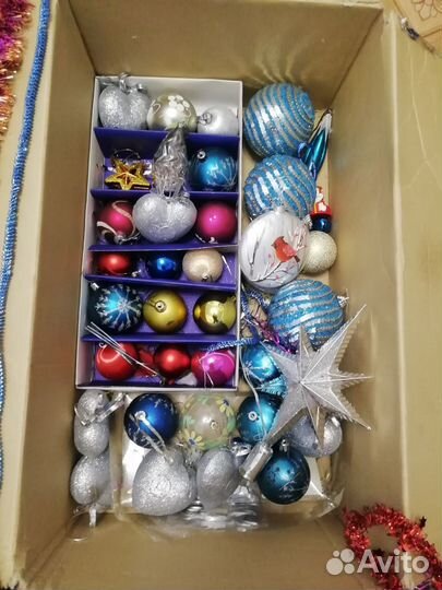 Набор елочных игрушек пластик