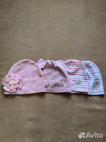Шапочки для девочки на весну 4- 5 лет
