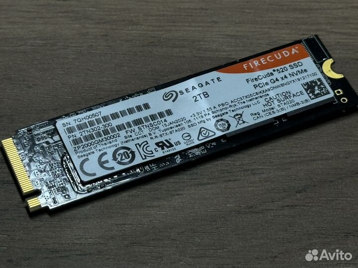 Накопитель 2tb SSD M.2 Seagate FireCuda 520 SSD