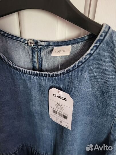 Джинсовое платье для девочки next 146