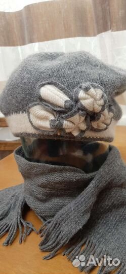 Комплект шапка и шарф женский