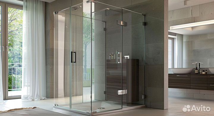 Кабина из стекла