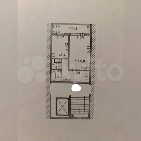 1-к. квартира, 42 м², 4/10 эт.