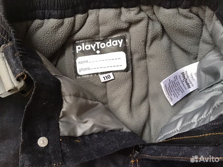 Зимние брюки полукомбинезон как джинсы р. 110++