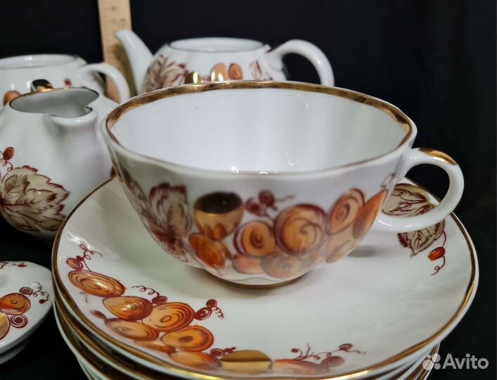 Чайный сервиз Золотой виноград лфз СССР