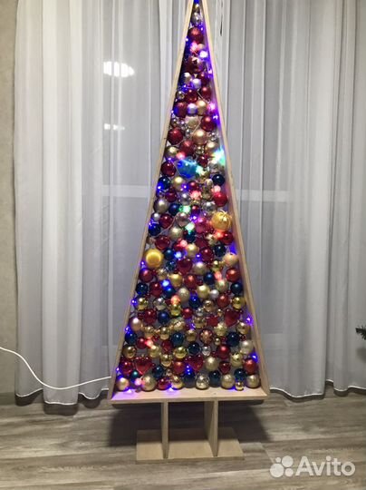 Елка новогодняя деревянная