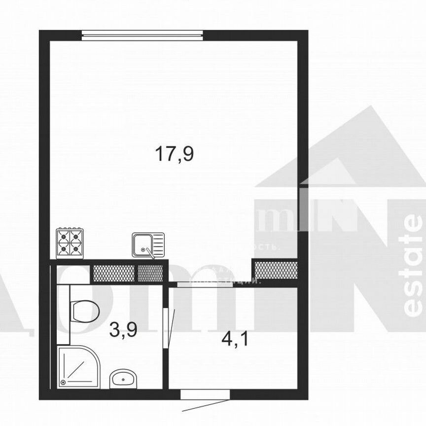 Квартира-студия, 25,9 м², 4/14 эт.