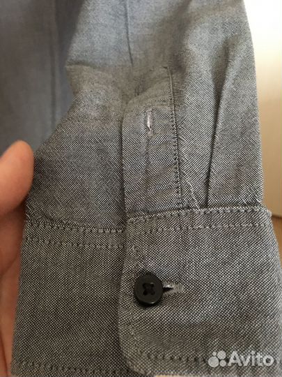 Рубашка серая для мальчика H&M рост 164 см