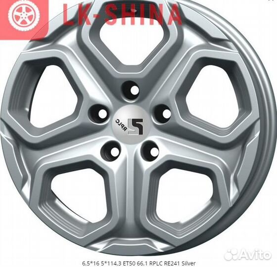Диски rplc RE241 silver R16 5x114,3 ET50 цо66,1