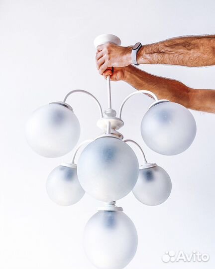 Винтажная люстра Шары Польша