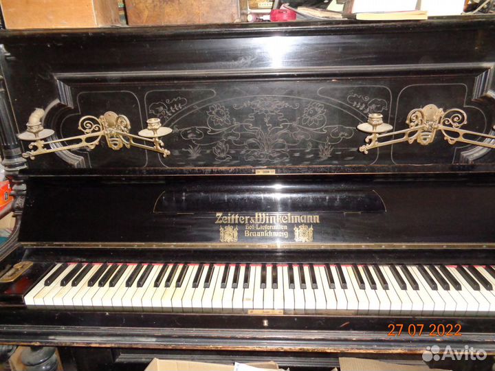 Старинное немецкое пианино Zeitter Winkelmann