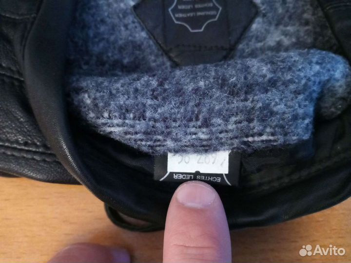 Мужской берет кожаный