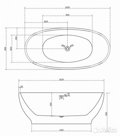 Ванна Abber AB9207MB