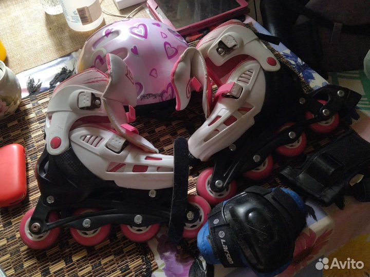 Роликовые коньки детские с защитой