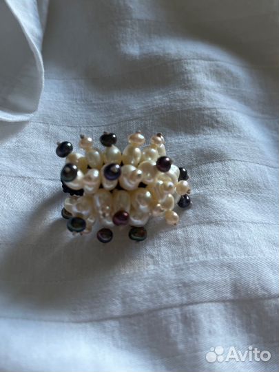 Кольцо из жемчуга женское