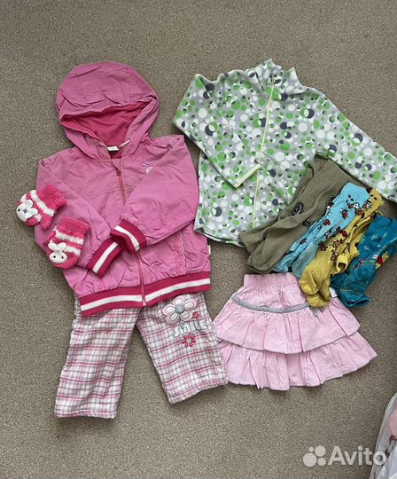 Два пакета одежды на девочку 1-3 года