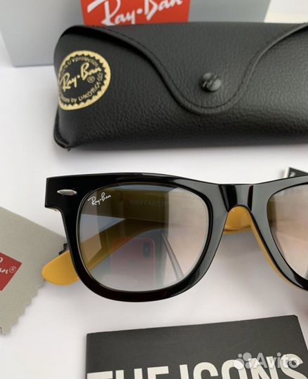 Очки ray ban wayfarer 50 пепельные