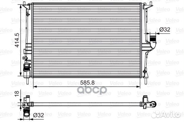 Радиатор системы охлаждения 700801 Valeo