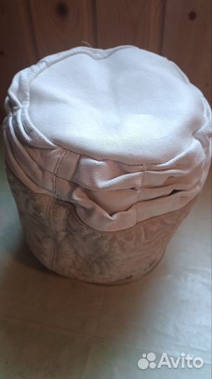 Берет женский зимний Новый, кожа, мех