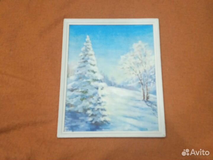Карт Масло 39 47см Отл сост Редк пейз
