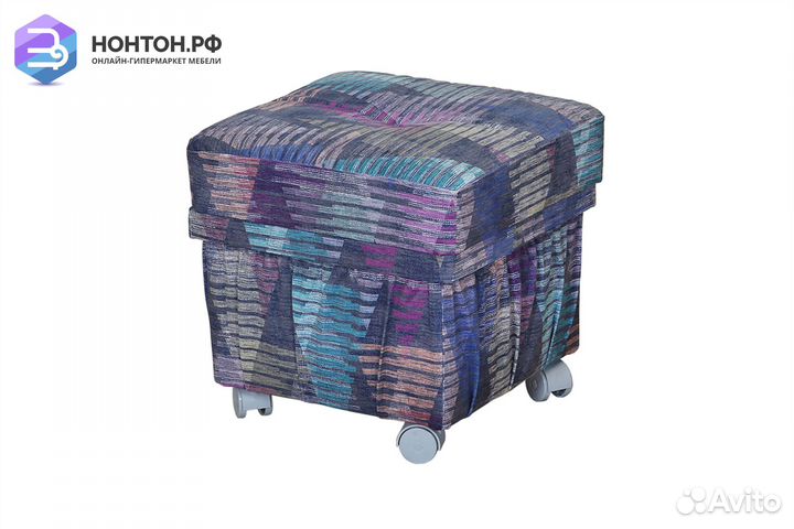 Пуф с принтом абстракция