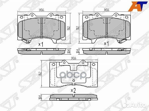 Колодки тормозные перед nissan patrol Y62 10- S