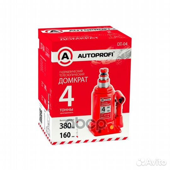 Домкрат бутылочный 4 т autoprofi 180 - 350 мм D